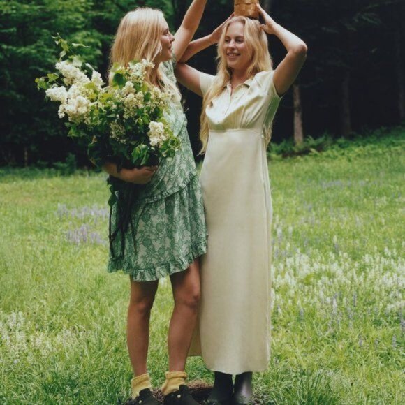 J. Crew Dresses & Skirts - J Crew X Eveliina Vintage Limited Edition Helmi Silk Button Mint Dress